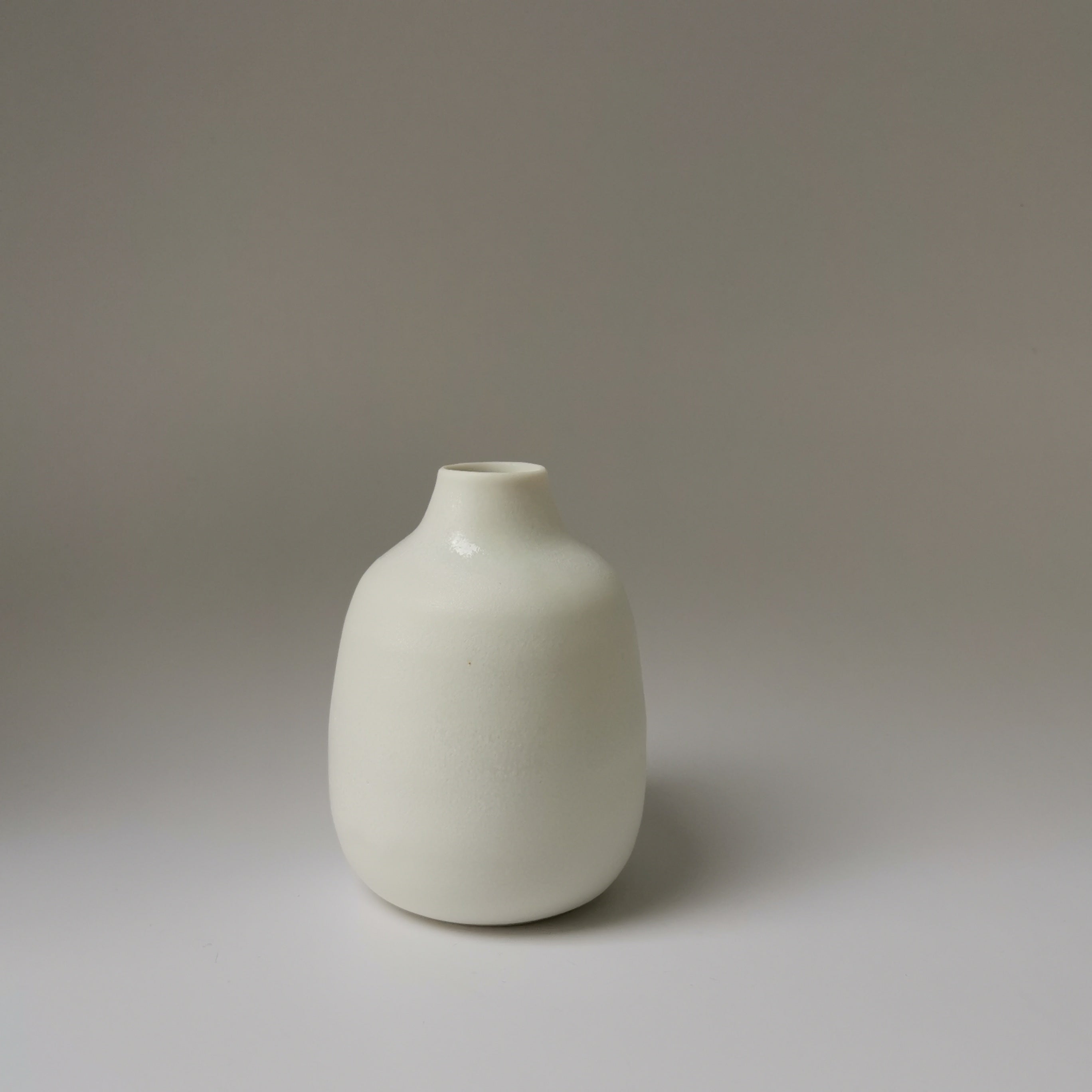 Small Bottle Vase - White